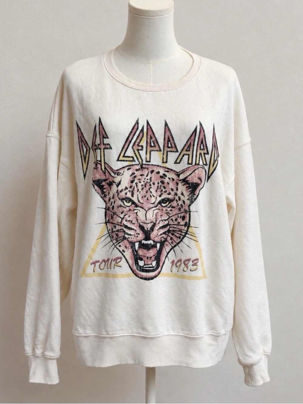 Cotton On Def Leppard Tour 1983 Graphic Sweatshirt M